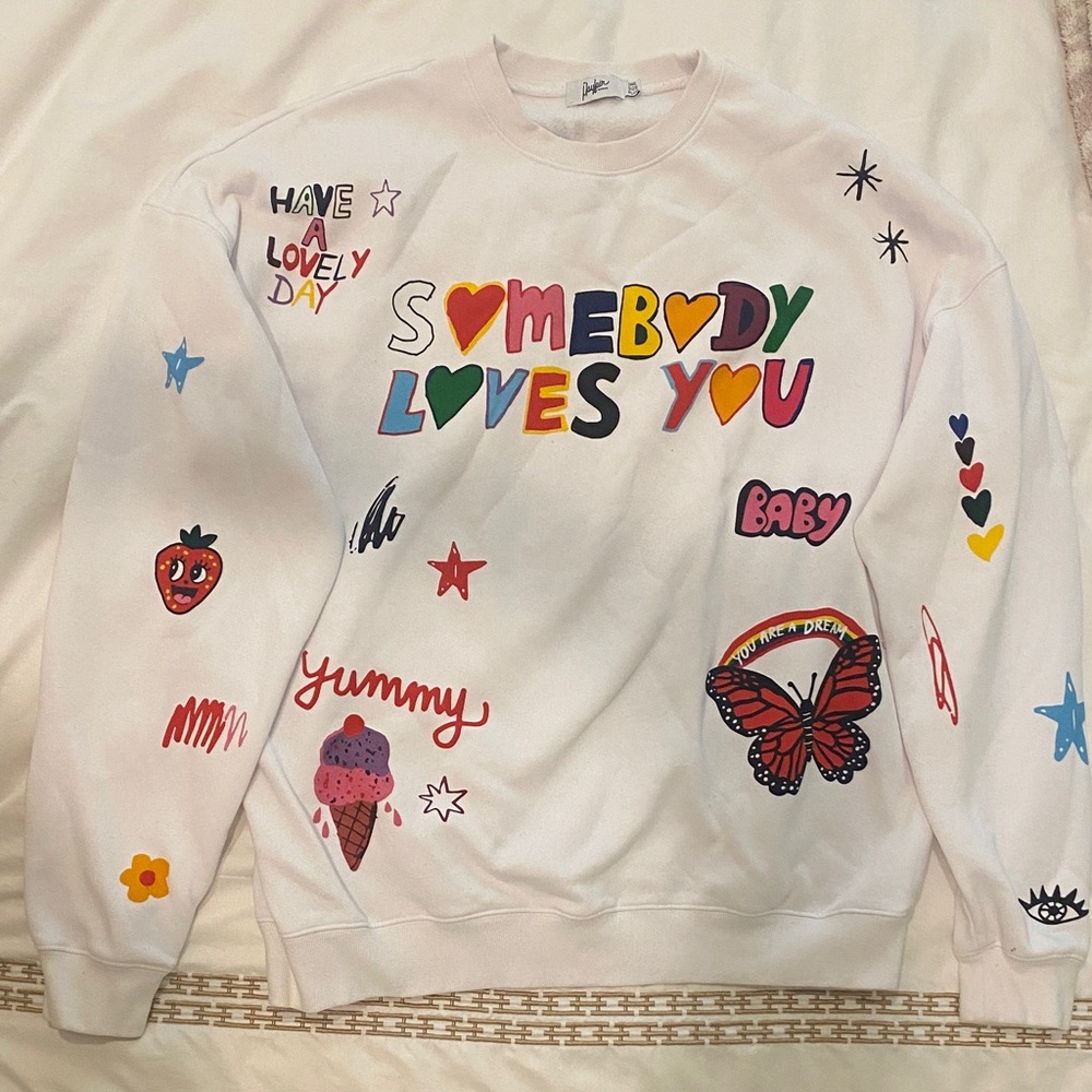 OG Mayfair Group x @iscreamcolour Somebody Loves You Crewneck Sweatshirt - Picture 2 of 3